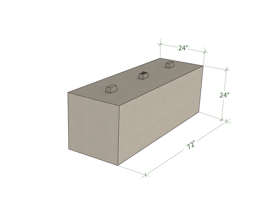 Bloc de béton 2x2x6