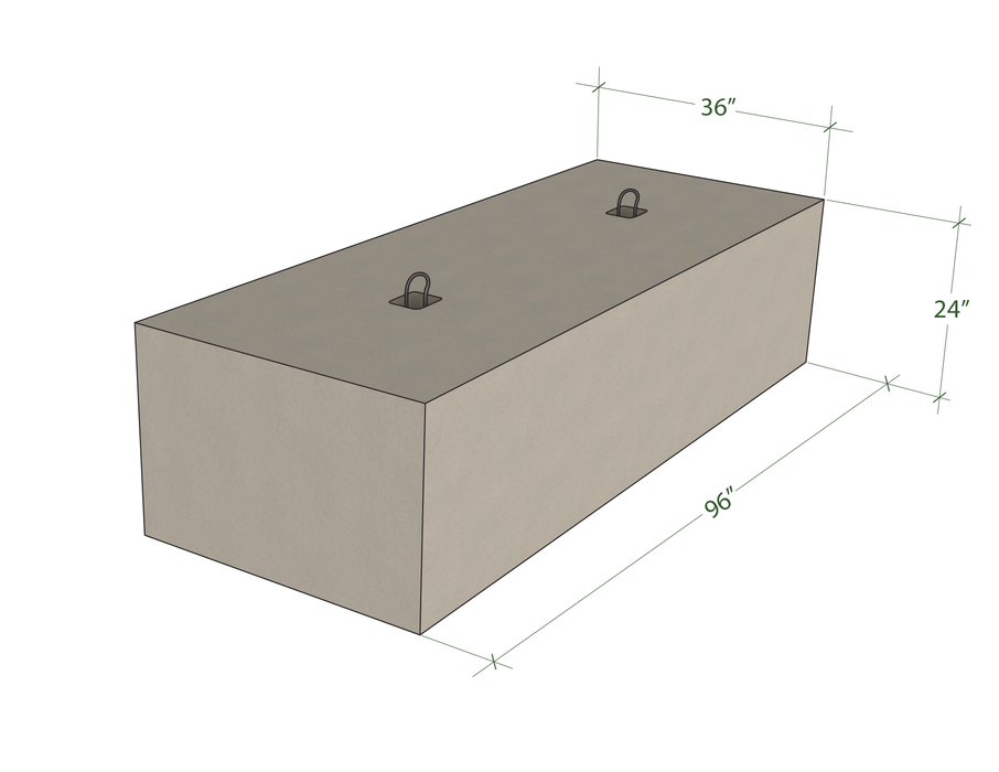 Bloc de béton 2x3x8