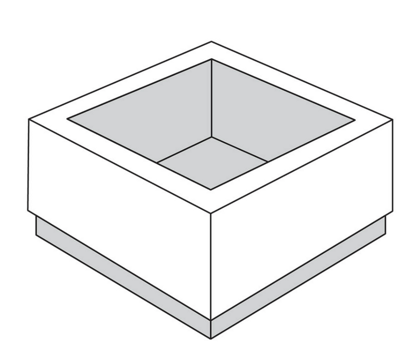 bac fleur carré mu53