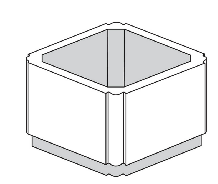 bac fleur carré mu61