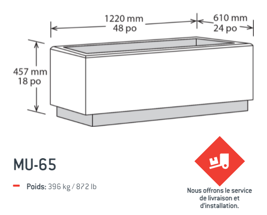 bac fleur rectangle mu65