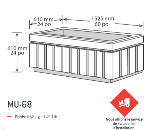 bac fleur rectangle mu68