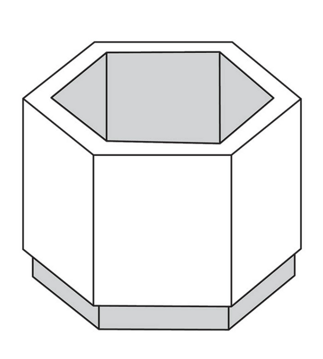 bac fleurs hexagonal mu57