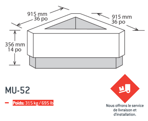 bac fleurs triangle mu52-1