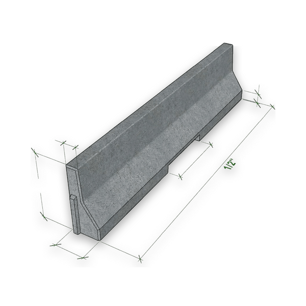 12' Right Angle Slide (Concrete Fittings)