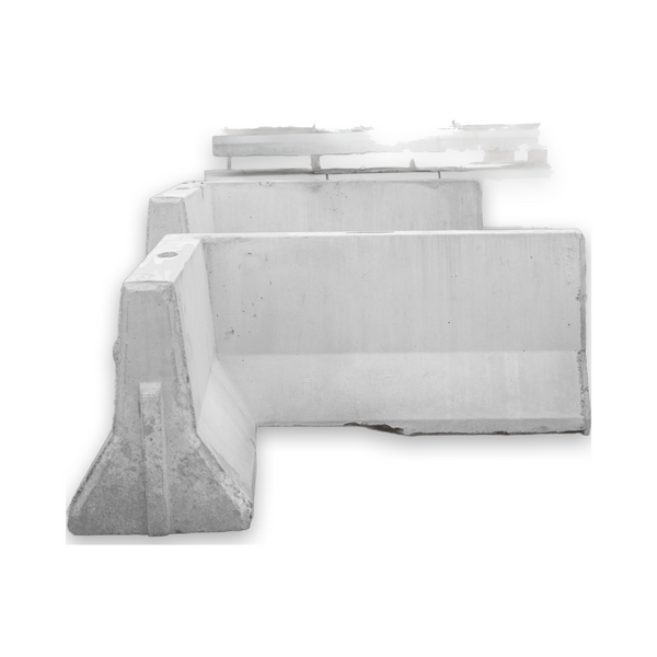 90° safety barrier, concrete joint