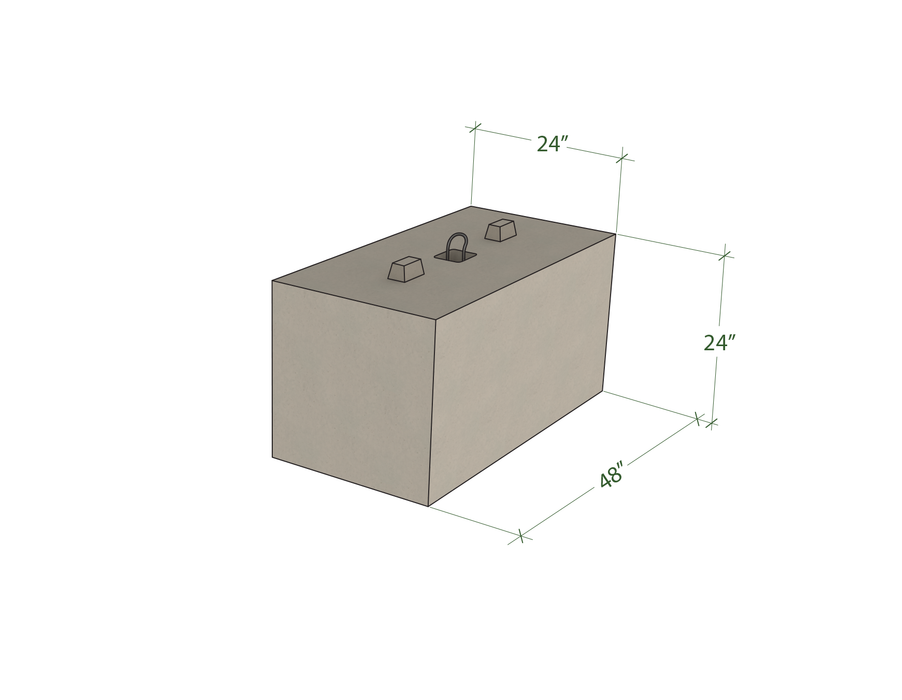 Bloc de béton 2x2x4