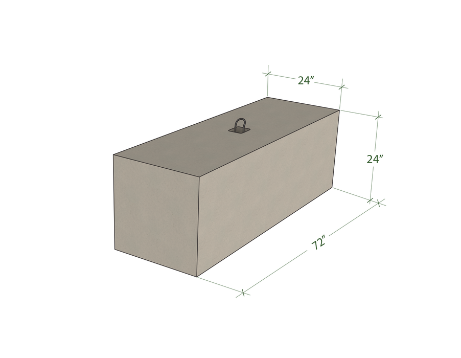 Bloc de béton 2x2x6