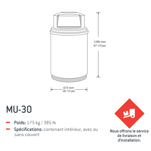 POUBELLE MU30-2