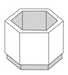 bac fleurs hexagonal mu57